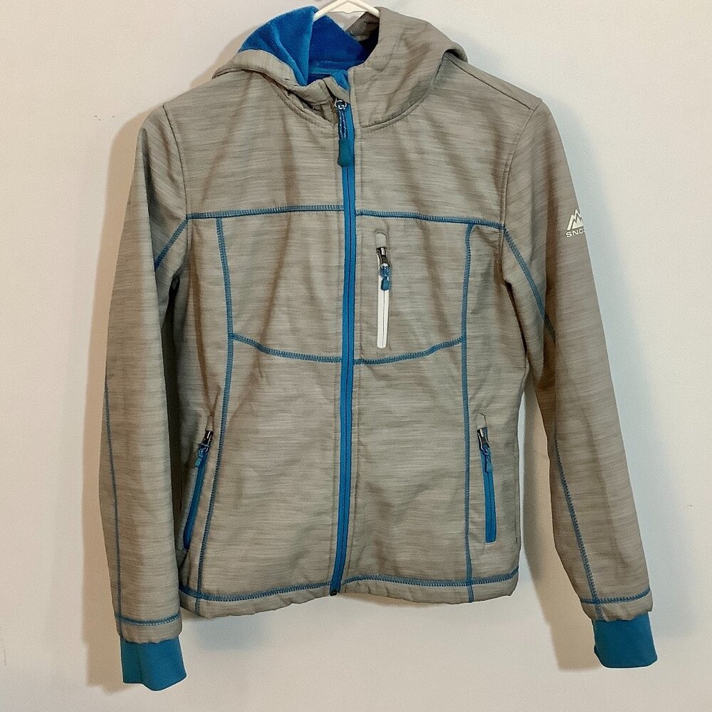 Boys Snozu Jacket Faux Fur Lining Sz L 14 /16 Gray Durable